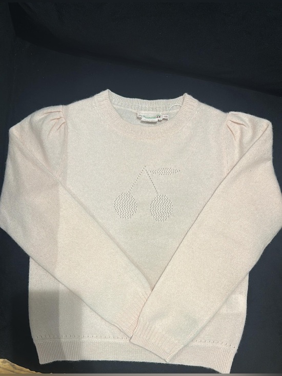 Bonpoint Sweaters - Bonpoint Girls' Pink Cherry Knit Sweater